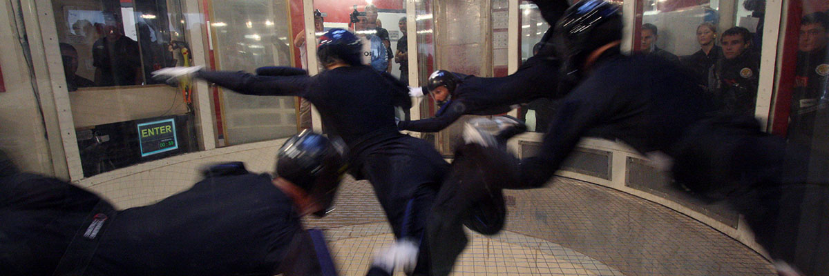 Perris Fury making a phalanx formation in the Perris tunnel