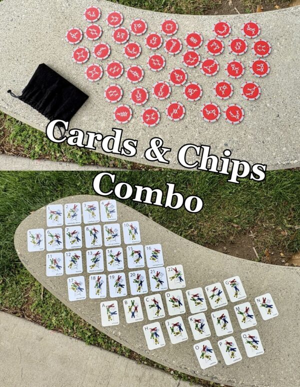4Way Formation Poker Chips & Flash Cards (combo)